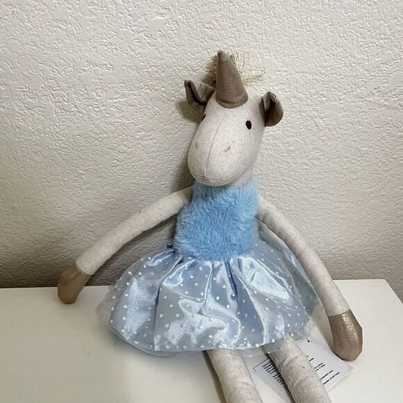 Orange Tree Toys Kids Blue Unicorn Ballerina Rag Doll Plush Tutu 20" NWT - Picture 6 of 16
